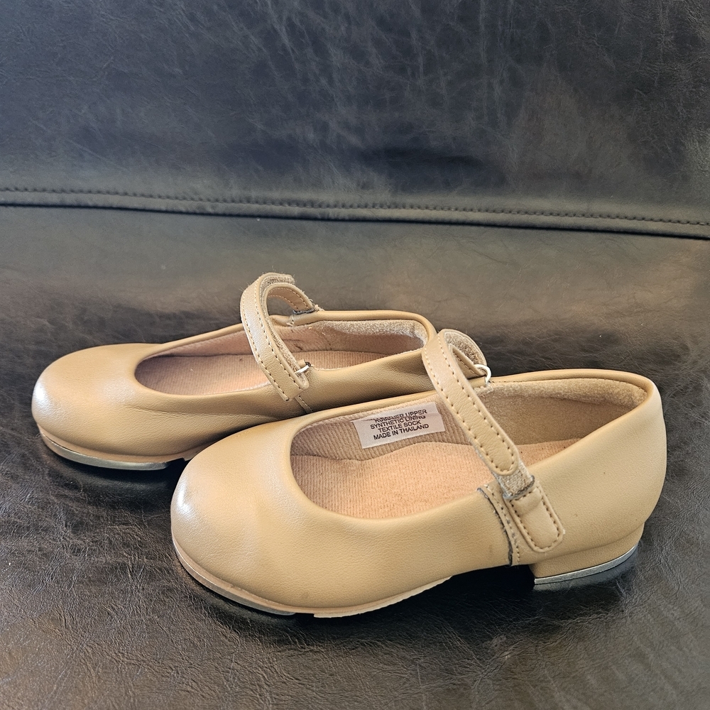 Girls Leo Beige Tap Dance Shoes 7M - Picture 3 of 7